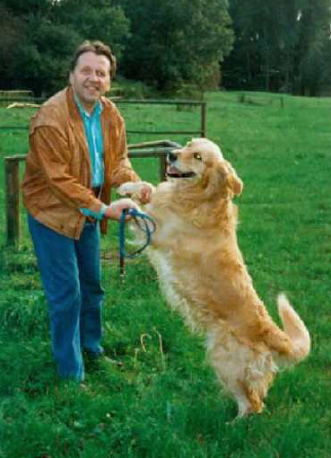 Alfred Wallon, with his beloved dog Kimba